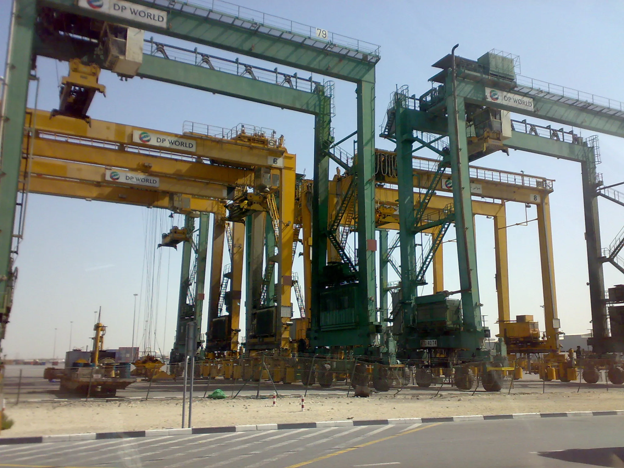 Aerial view of Jebel Ali Free Zone in Dubai, where sea-air cargo is consolidated between the port and the airport